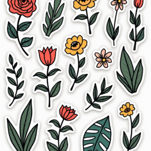 Flowers & Plants - Sticker Sheet v3